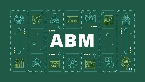 ABM green word concept Stock Illustration