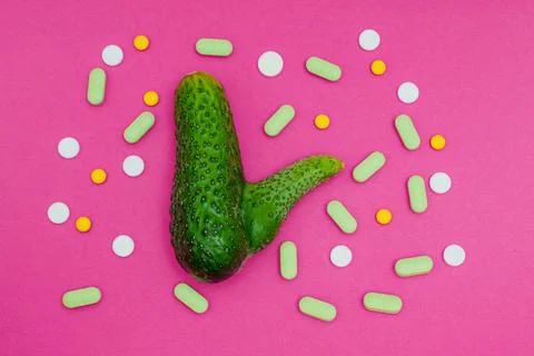 Abnormal Cucumber in Erectile Dysfunction Treatment Concept Stock Photos