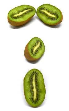 Abnormal shaped kiwi isolated Stock Photos