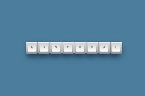 Abnormal text on a 3d keyboard button with shadow concept series Иллюстрация