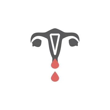 Abnormal Uterine Bleeding Concept, Extremely heavy period. Vector icon for web Stock Illustration