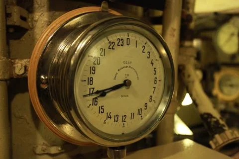 Aboard submarine  Stock Photos