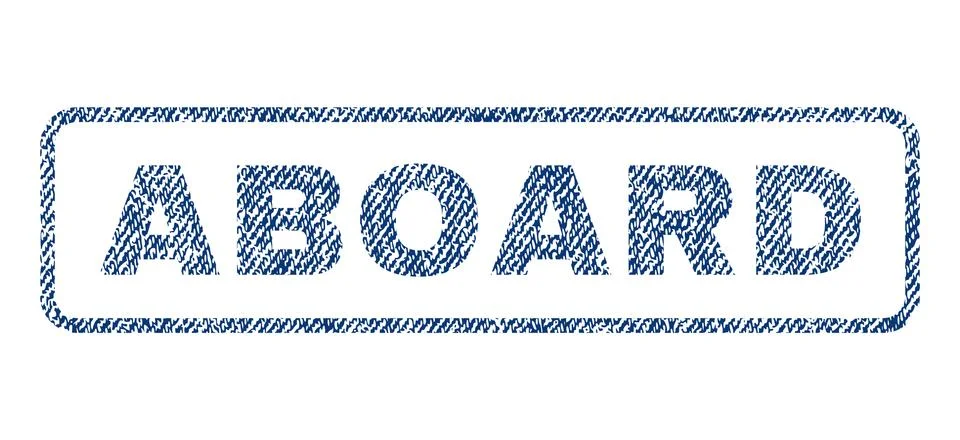 Aboard Textile Stamp Stock Illustration