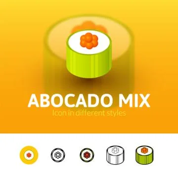 Abocado mix icon in different style Stock Illustration