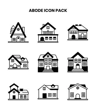 Abode DuoTone Bundle Icons Pack Ilustración de archivo