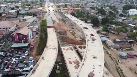 Abondoned Road construction Stock Footage 296874312
