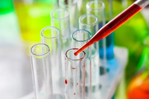 The aboratory tubes Stock Photos