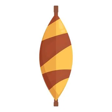 Aborigin shield icon cartoon vector. Tribal art Stock Illustration