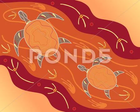 Aboriginal art Stock Illustration