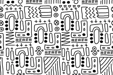 Aboriginal artistic background - indigenous art. African patterns texture. Stock Illustration