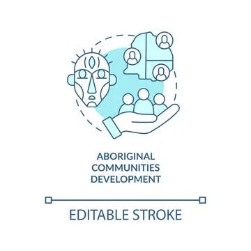 Aboriginal communities development concept icon Illustrazione stock