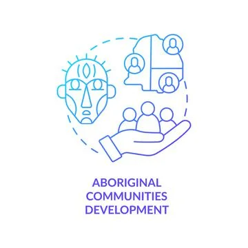 Aboriginal communities development concept icon 스톡 일러스트
