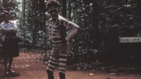 Aboriginal Corroboree Dance Performance Vintage Australia Stock Film Stock Footage 302381192