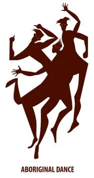 Aboriginal dance boys Stock Illustration
