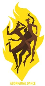 Aboriginal dance boys Illustrazione stock
