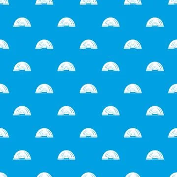 Aboriginal dwelling pattern seamless blue Illustrazione stock