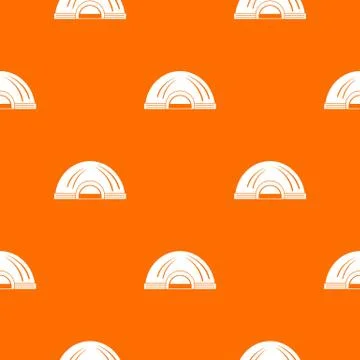 Aboriginal dwelling pattern vector orange Illustrazione stock