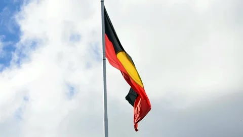 Aboriginal Flag Stock Footage 261124434