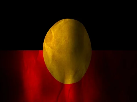 Aboriginal flag waving Video stock 83949367
