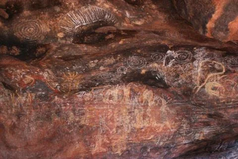 Aboriginal paintings Stock Photos