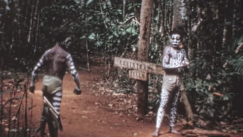 Aboriginal People Dance Performance Tourists Australia Vintage Film Stock Footage 302381449