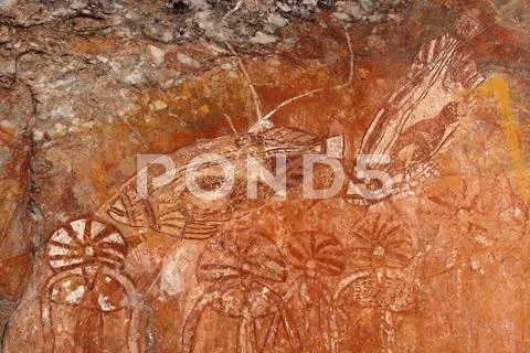 Aboriginal rock art Stock Photos