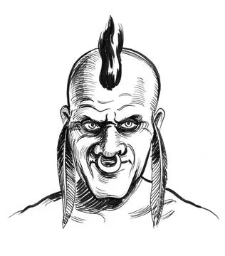 Aboriginal warrior Stock Illustration