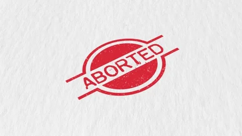 ABORTED Stamp Video stock 300119560