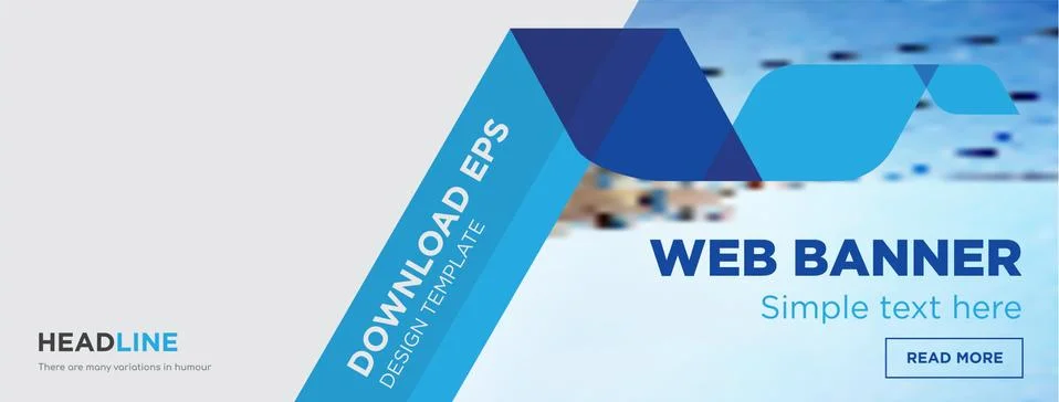 Abortion horizontal webpage banner template design with flat icon and blue sh Free Stock Illustration