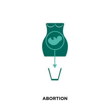 Abortion icon isolated on white background for your web, mobile and app desig Stock Illustration