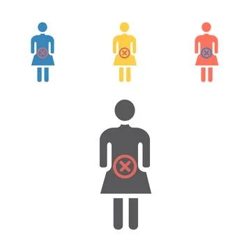 Abortion icon. Vector signs for web graphics. Illustrazione stock