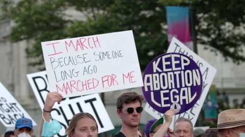 Abortion Protest Signs 4k Stock Footage 201637403