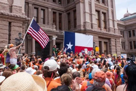 Abortion Protest in Texas Stock Photos