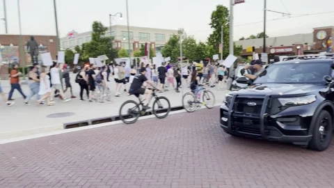 Abortion Protesters July 5th 2021 in Bricktown Oklahoma City Stock Footage 264200619