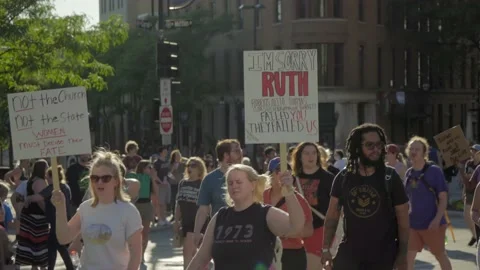 Abortion Rights Protests at State Capitol Stockbeeldmateriaal 198575351