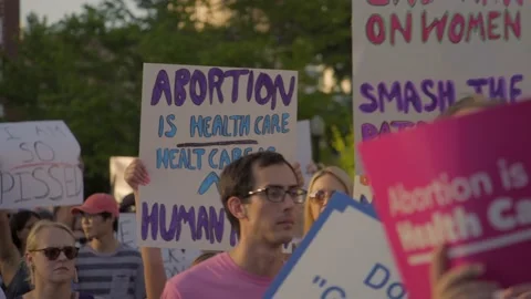 Abortion Rights Protests at State Capitol Stockbeeldmateriaal 198583597
