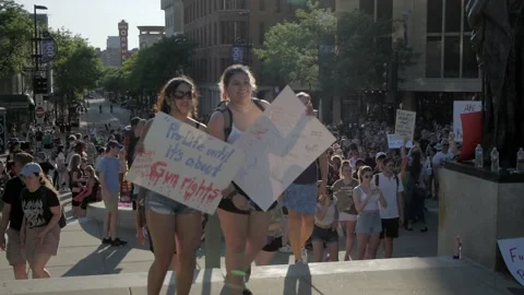 Abortion Rights Protests at State Capitol Stockbeeldmateriaal 198587618