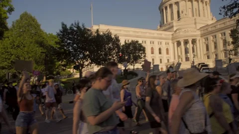 Abortion Rights Protests at State Capitol Stockbeeldmateriaal 198587902
