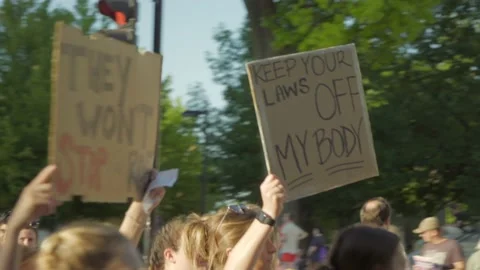 Abortion Rights Protests at State Capitol Stockbeeldmateriaal 198588409