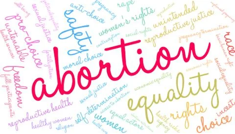 Abortion Word Cloud Ilustração Stock