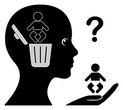 Abortion Yes or No Stock Illustration