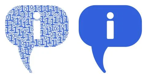 About Collage of Binary Digits Stock Illustration