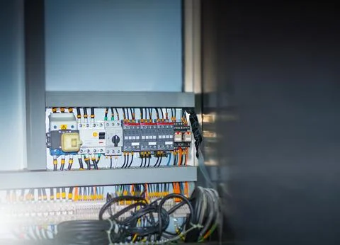 About the control systems there are magnetic, overload protection, relays, .. Stock Photos