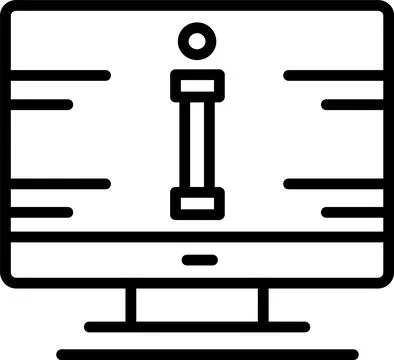About Line Icon Design Stock Illustration