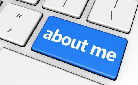 About Me Key Button Illustrazione stock