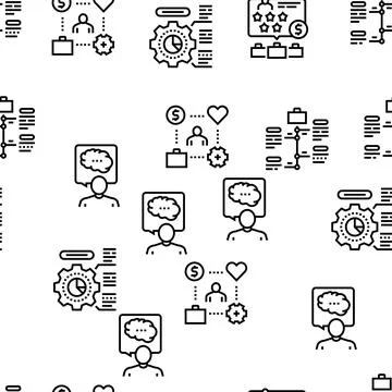 About Me Presentation Vector Seamless Pattern Stockillustratie