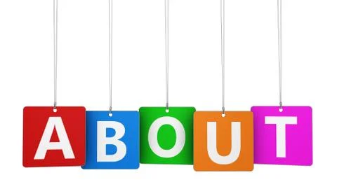 About Sign On Colorful Tags Stock Illustration