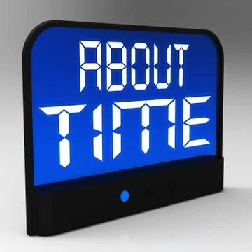 About time clock showing late and tardiness Stock Illustration