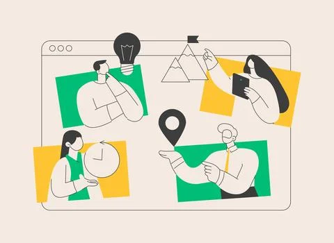 About us abstract concept vector illustration. Stock Illustration