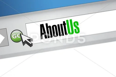 About us browser illustration design Stock Illustration